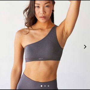 Set active RIBBED ONE SHOULDER BRA